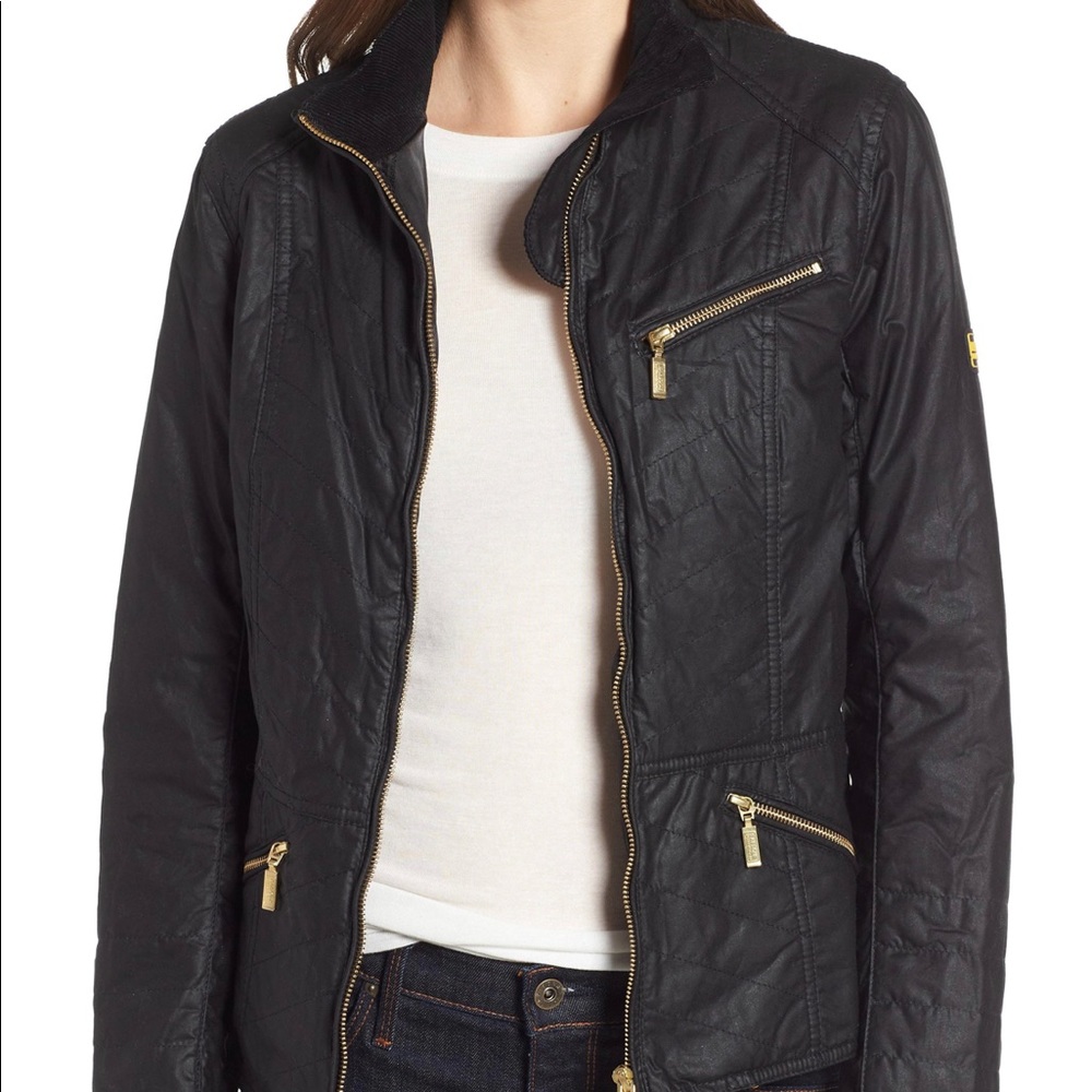 Barbour Backmarker Waxed Cotton Jacket US 4/ UK 8